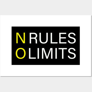 NO RULES LIMITS Posters and Art